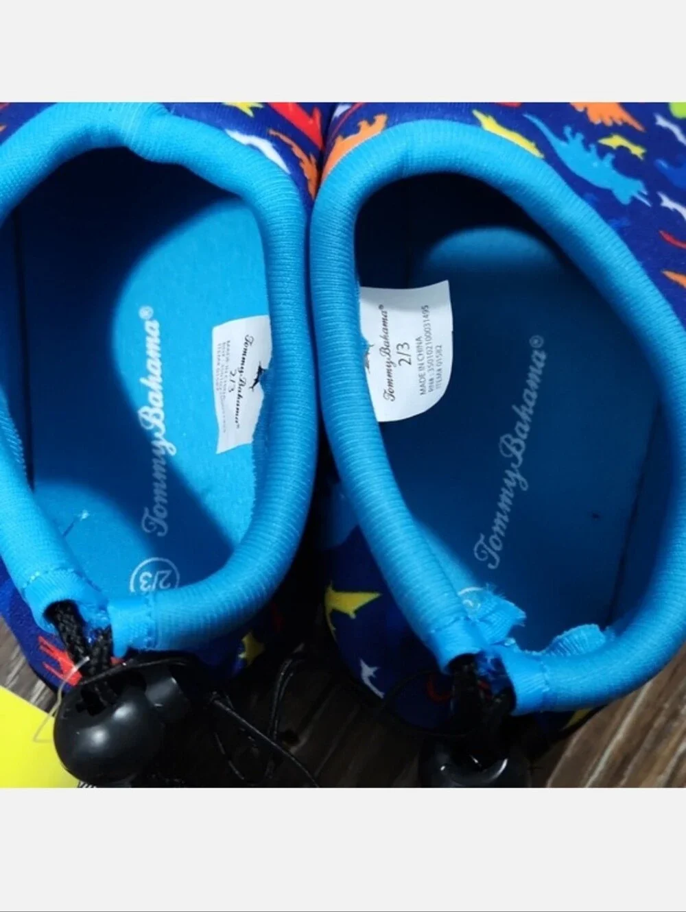 NWT Tommy Bahama Kids Youth Water Shoes Dinosaurs Blue Red Orange Yellow Green